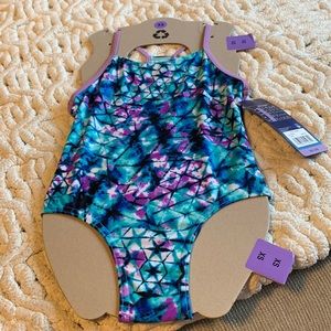 Speedo tie dye one piece swimsuit size XS 5/6 new with tags